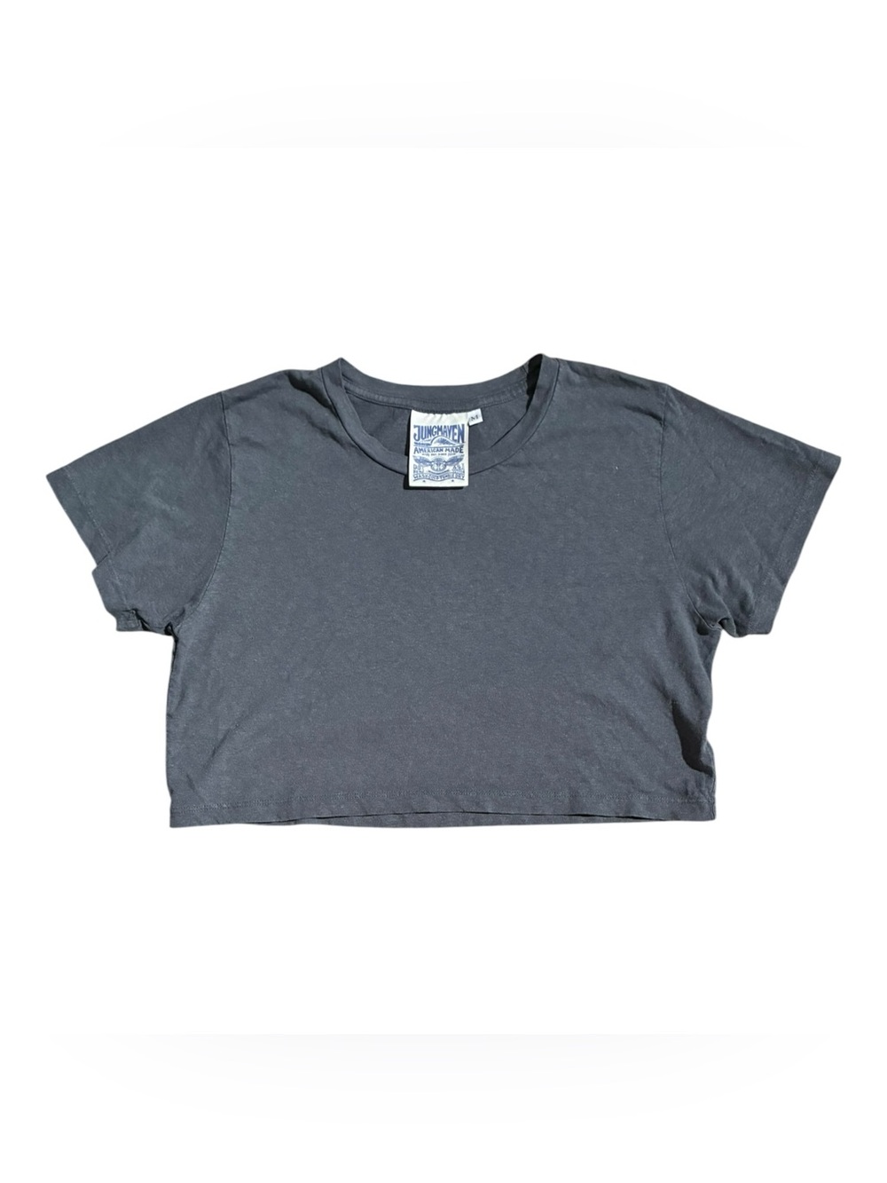 Jungmaven Super Cropped Lorel Tee Shirt Hemp Cotton Gray